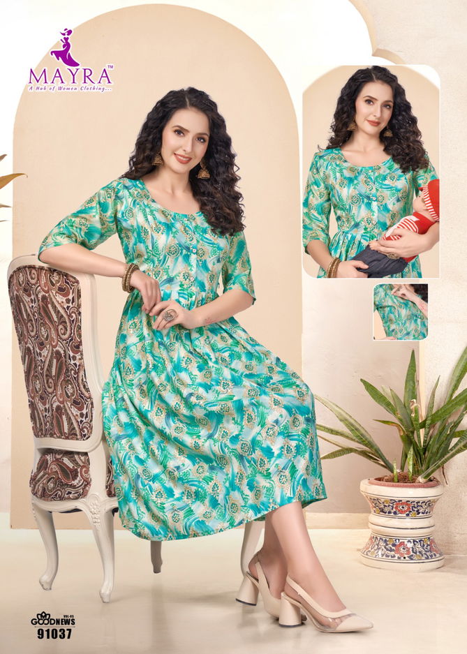 Good News Vol 5 By Mayra Feeding Printed Kurtis Wholesale Price In Surat
